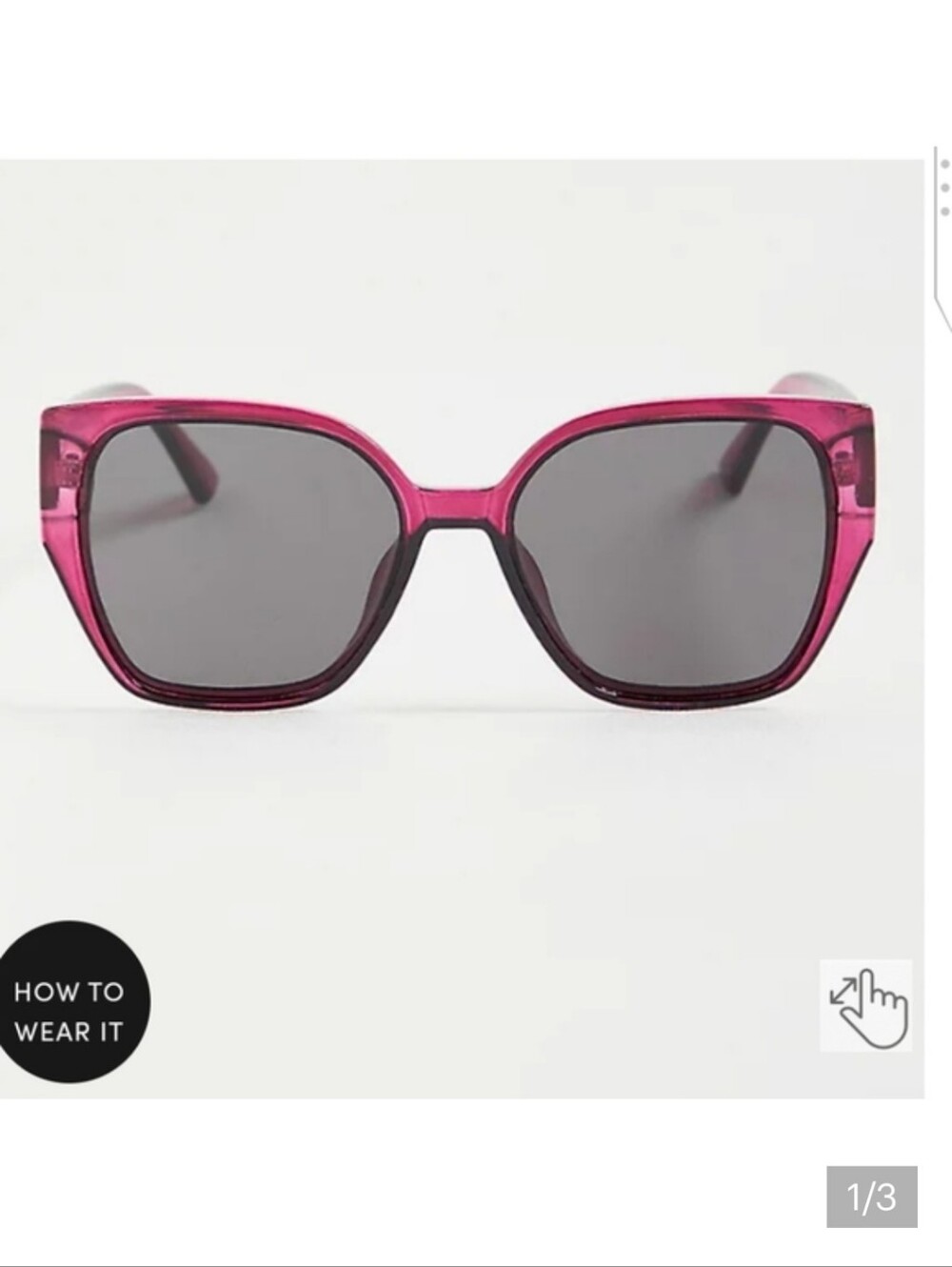 🆕🕶️PINK/PLUM ROUND CAT EYE SUNGLASSES  - OVERSIZE🕶️